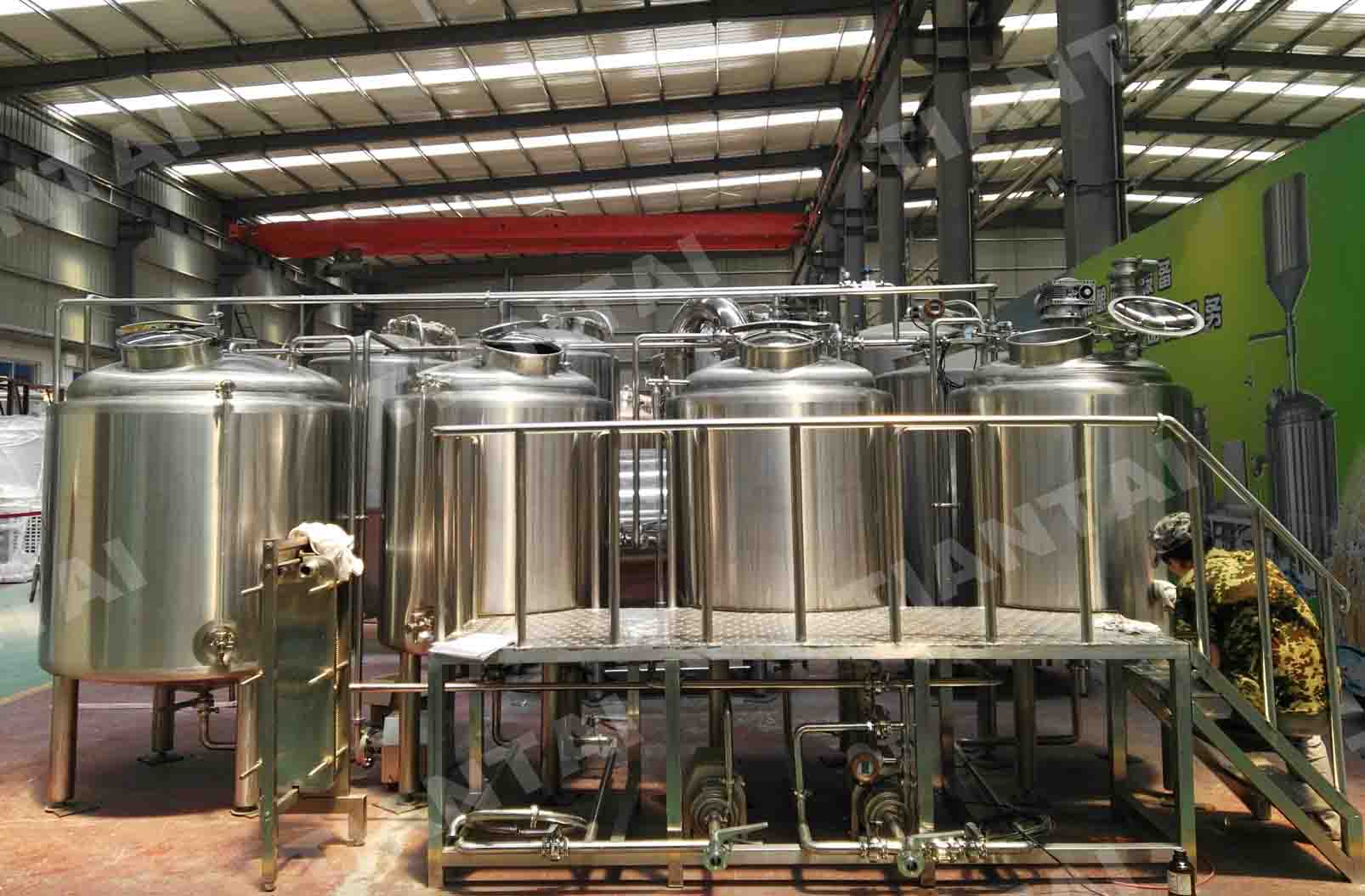 Three vessel 500L Beer Brewery System under test